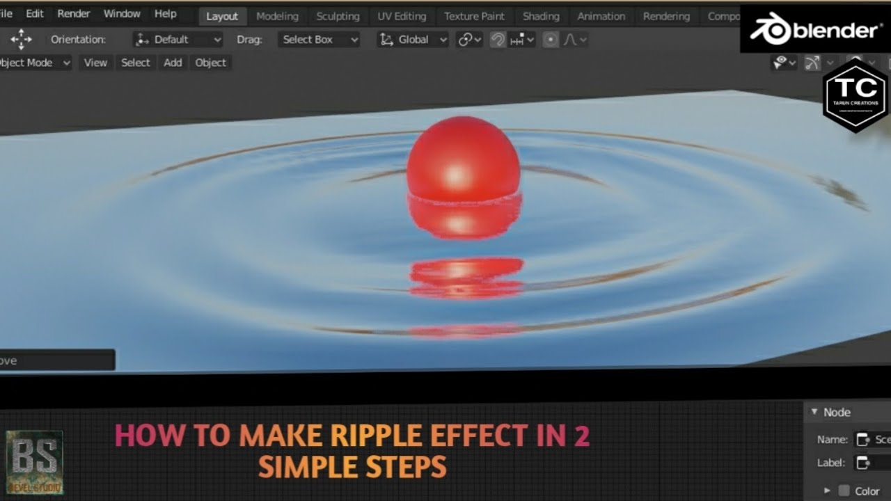 ripples tutorial in blender - blender tutorial: how to create ripples effect