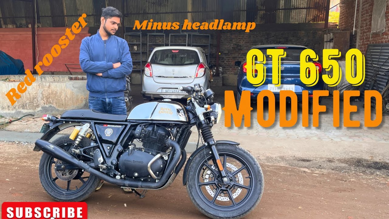 Gt 650 modified || red rooster exhaust || Chrome tank  black engine || 40,000 ka kharcha