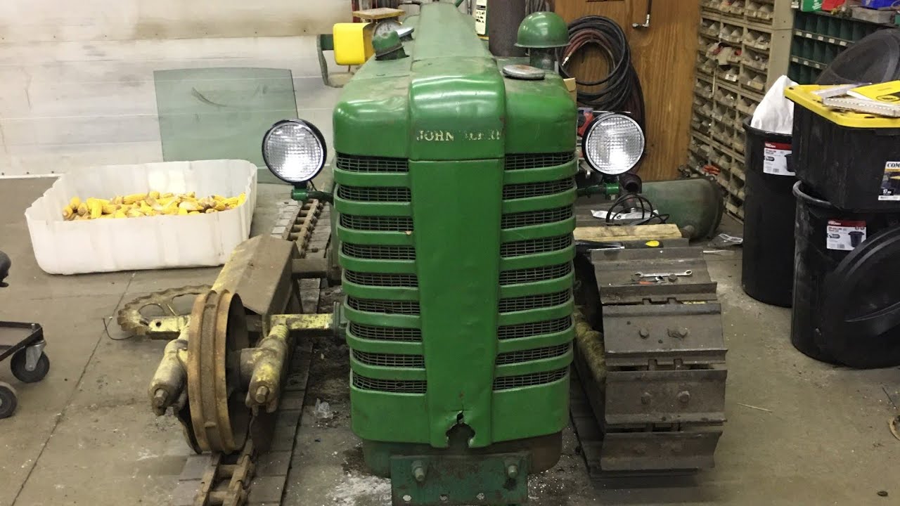 John Deere Two-Cylinder MC Crawler Good Day In The Shop New Head Lights!!!
