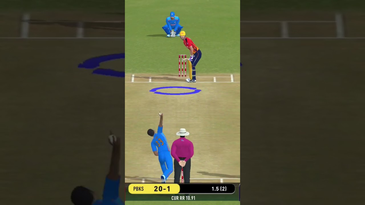 REAL CRICKET SWIPE NEW UPDATE BOWLING TRICK IPL BACK PBKS VS HARDIK PANDYA VS MAXWELL #viralreels