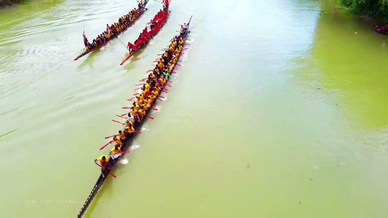 গ্রাম বাংলার ঐতিহ্য নৌকা বাইচ অনুষ্ঠিত হলো বাটিকামারীর সকলের  প্রিয় বাদত চেয়ারম্যানের উদ্যেগে। ২০২৩