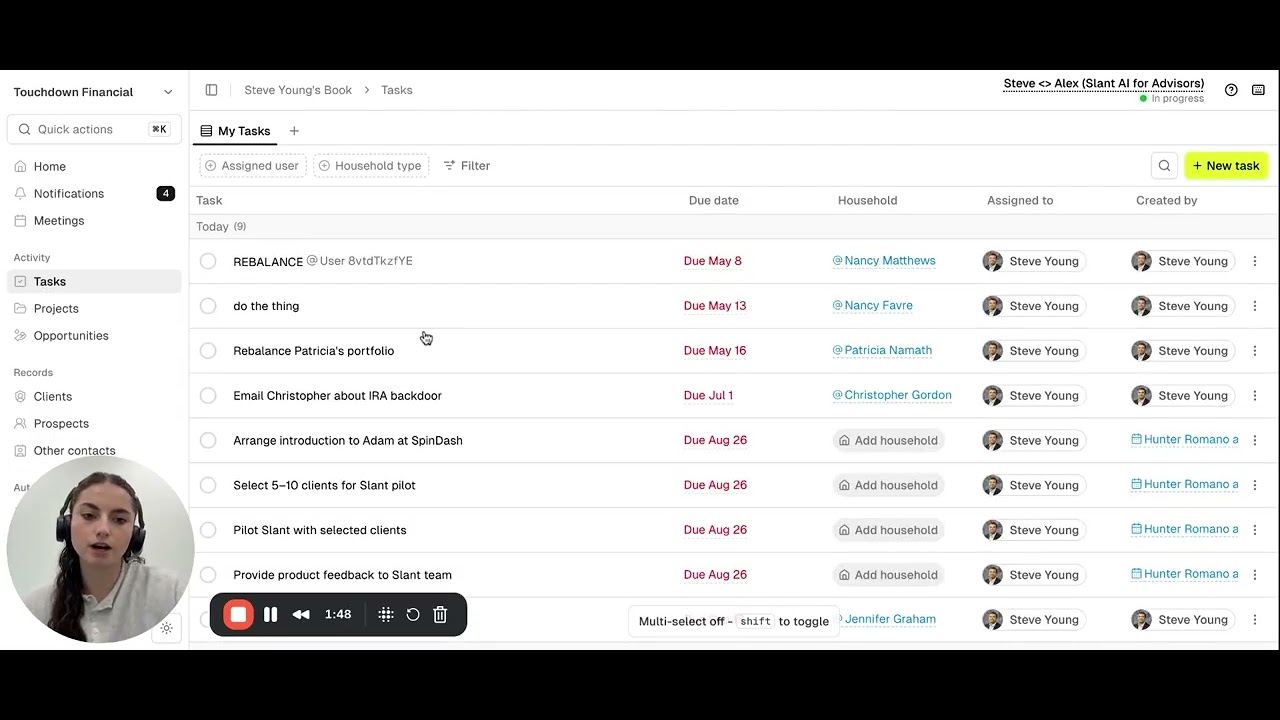 Slant University 9/18 - Tasks & Client Management