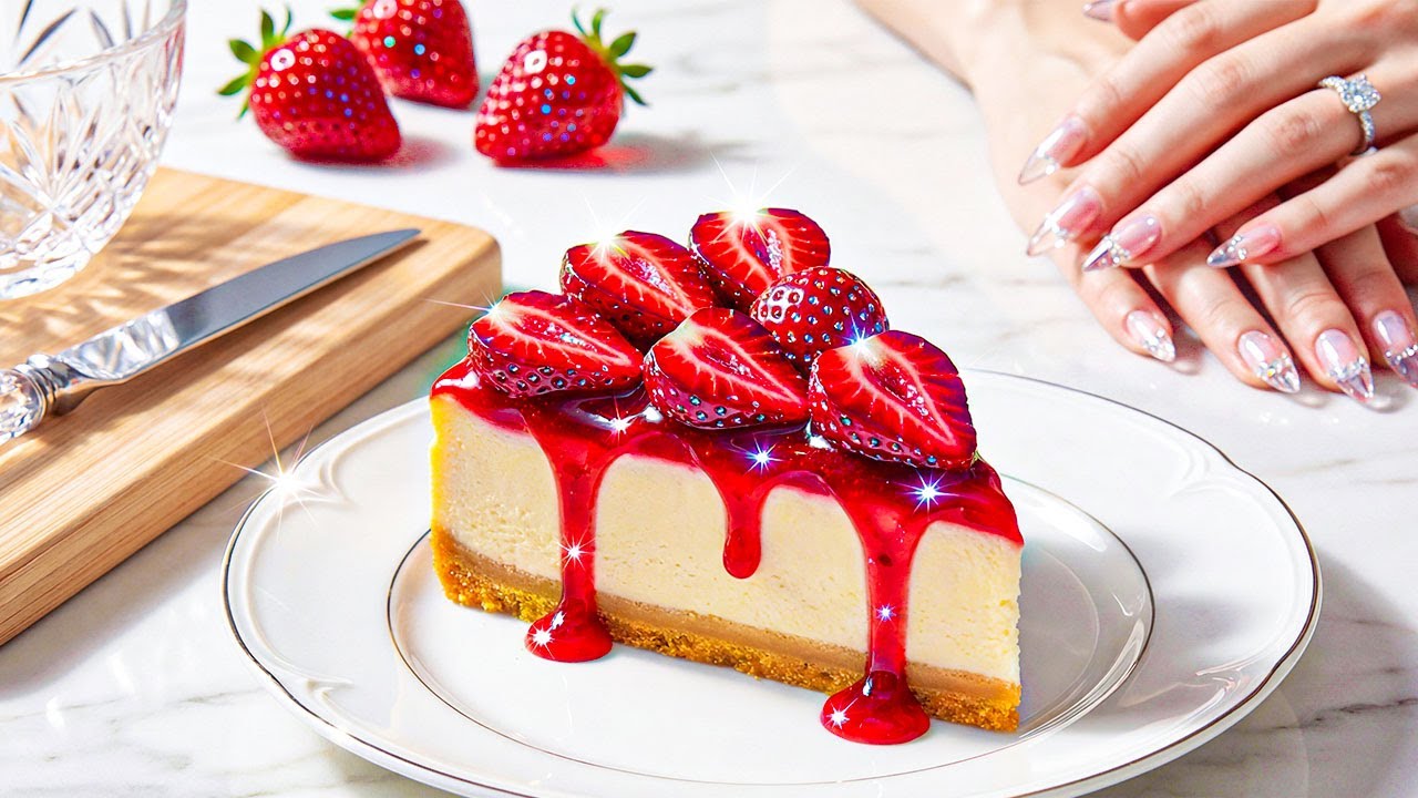 Making A Strawberry Cheesecake… But Made of RUBIES & GLASS 🍓💎