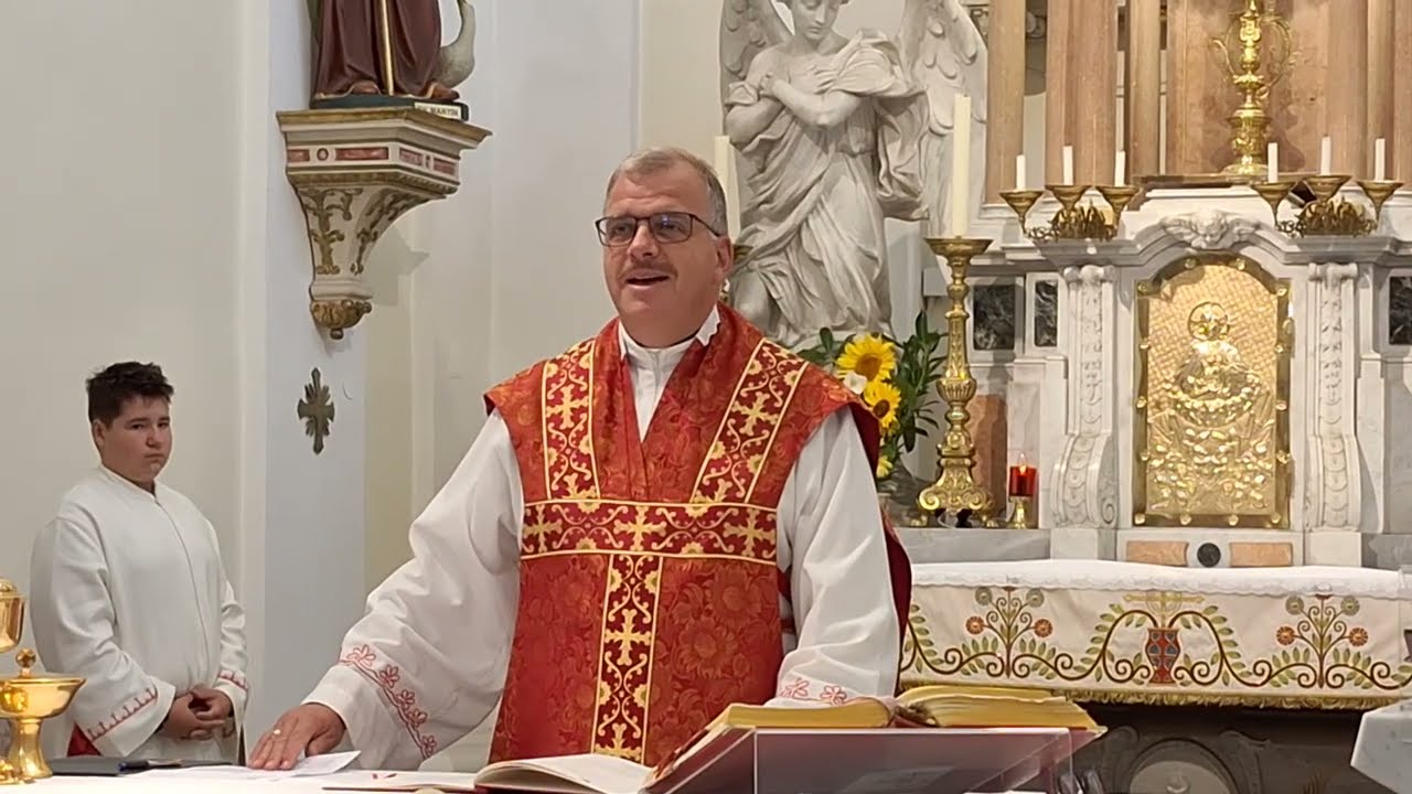 Slovesna umestitev Jernej Marenk, Rovte 14. 9. 2025 1 Mašo daroval arhidiakon Sebastjan Likar