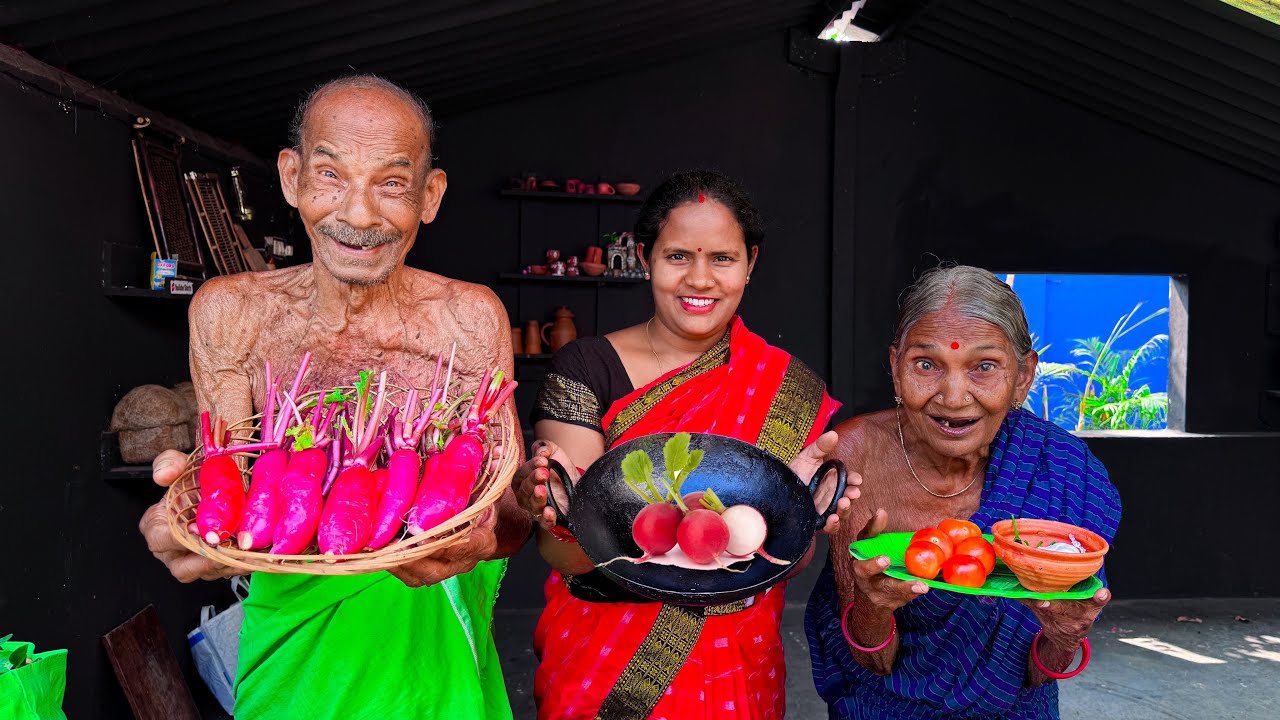 Cooking with Dadaji ! The Delicious Taste of  Radish Peanut Chutney 