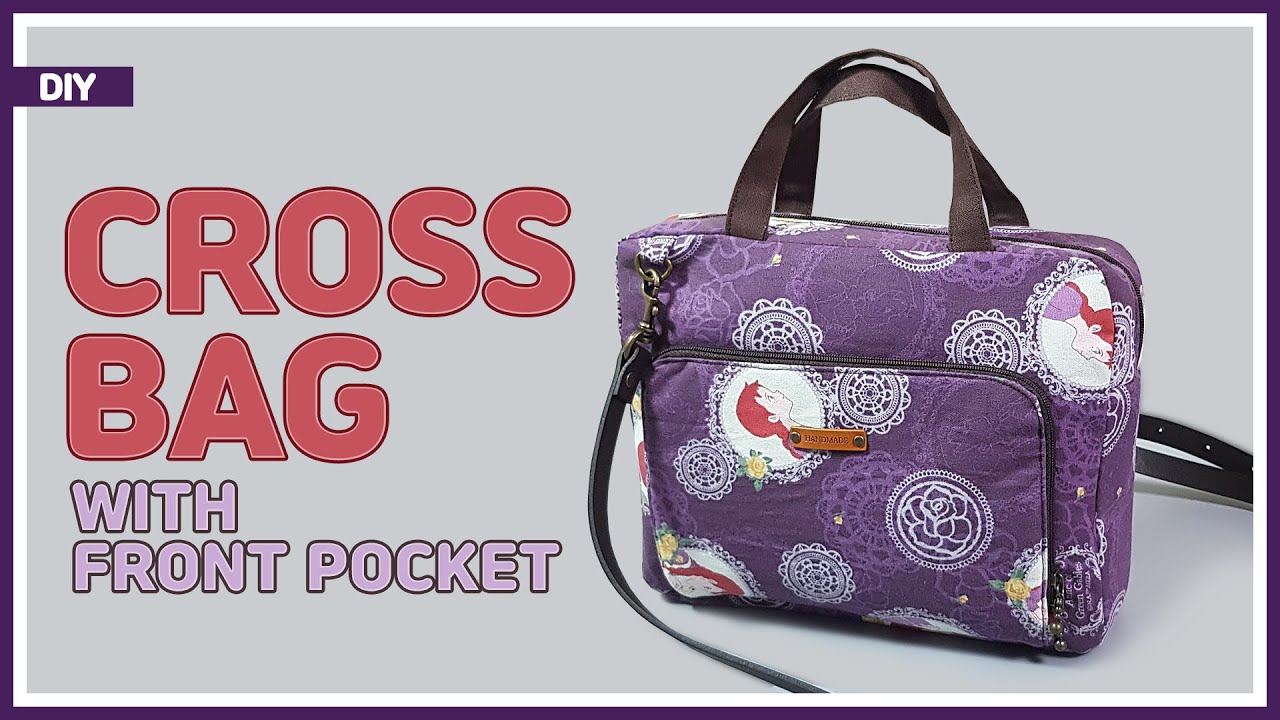 DIY/ CROSS BAG WITH FRONT POCKET/ TOTE BAG/ 앞 포켓이 있는 크로스백 만들기/ 토트백 겸용/ sewing/ tutorial [텐더스마일]