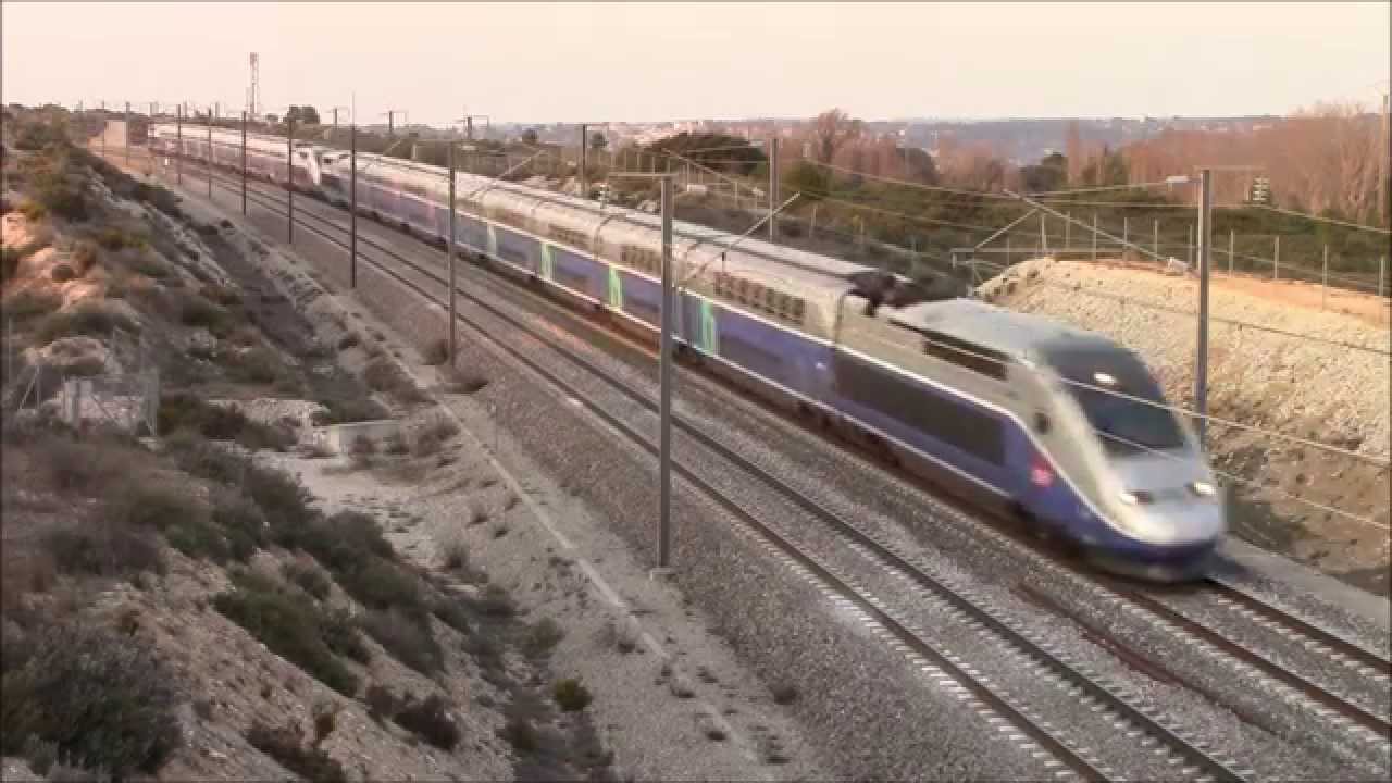 High speed train (TGV/TGV Carmillon) on LGV Med