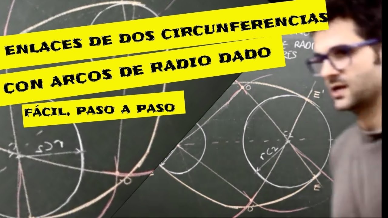 Geom  plana, tangencias  Enlazar dos circunferencias con arcos tangentes interiores de radio dado