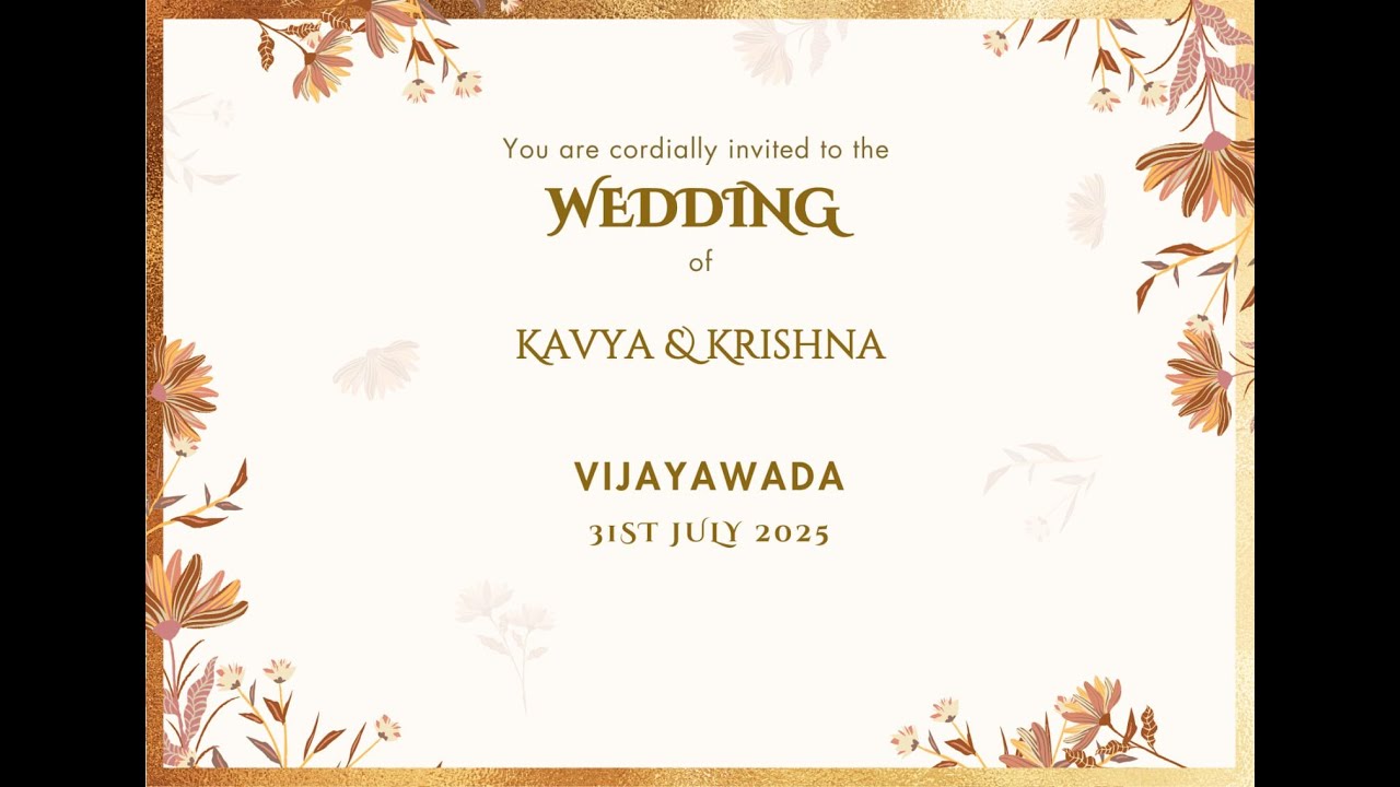 Kavya & Krishna Wedding on 31st July 2025