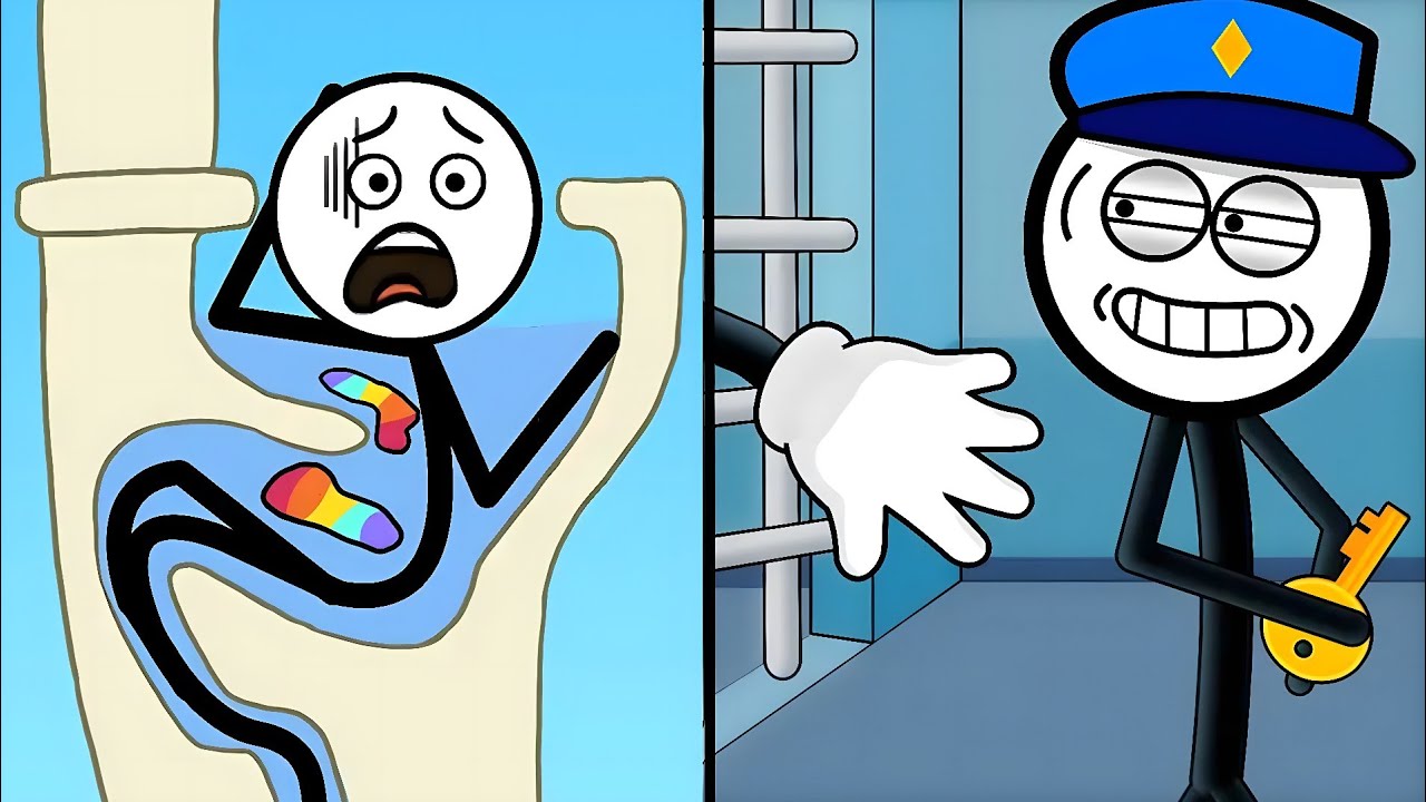 🤣 Thief Puzzle Game 🆚 Tricky Life | Brain Test Life Story | I Escaped Prison Using Only MY BRAIN!.