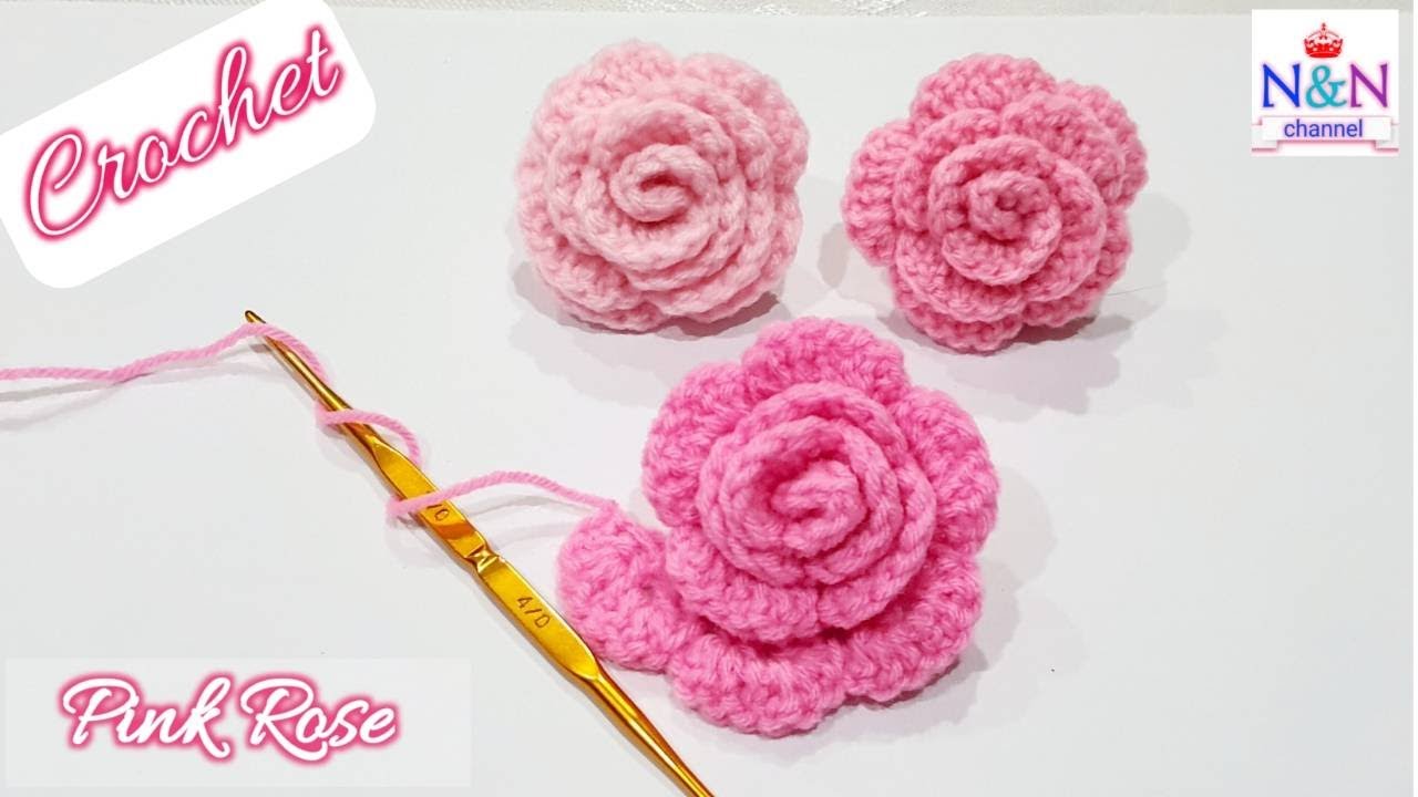 Crochet | ดอกกุหลาบไหมพรม