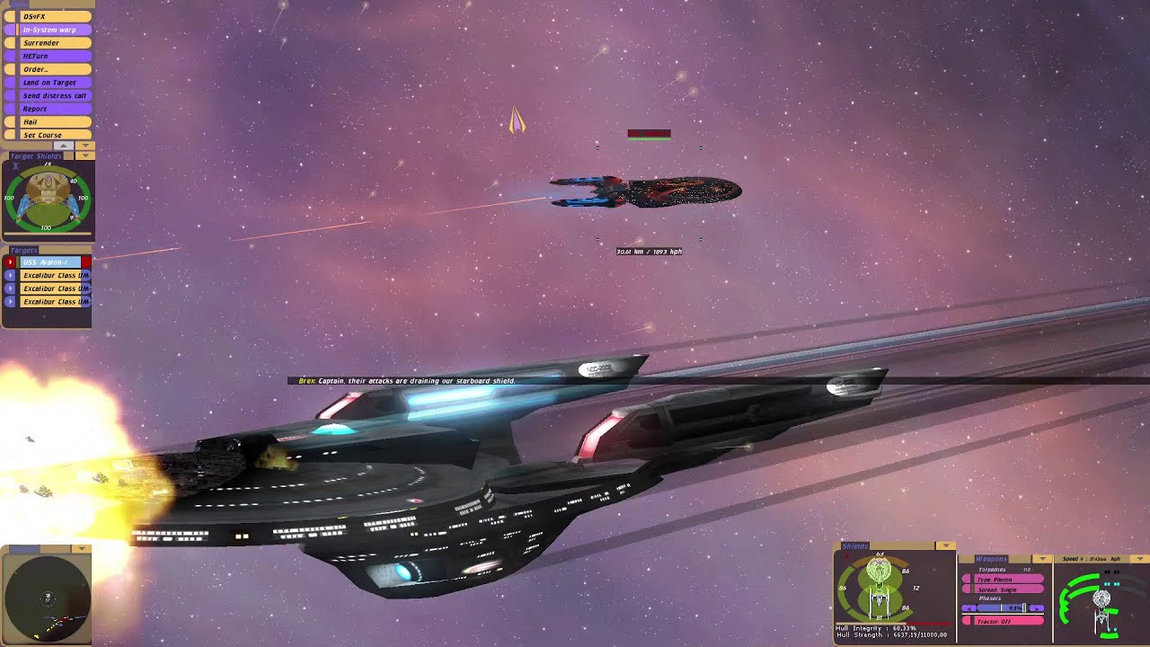 Excalibur Class vs Fleet of USS Excalibur Ships | KM | Star Trek Bridge Commander