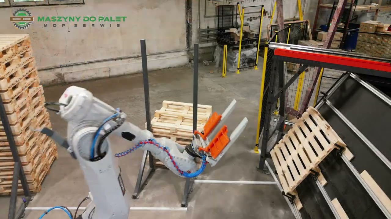 Automat do palet nietypowych Palletstar 2600 z używaną linią wykończeniową