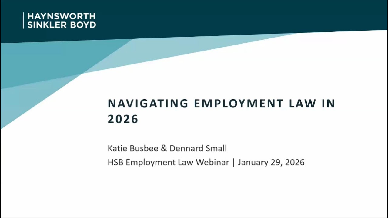 1.29.2026 Key Employment Law Developments Employers Should Know for 2026