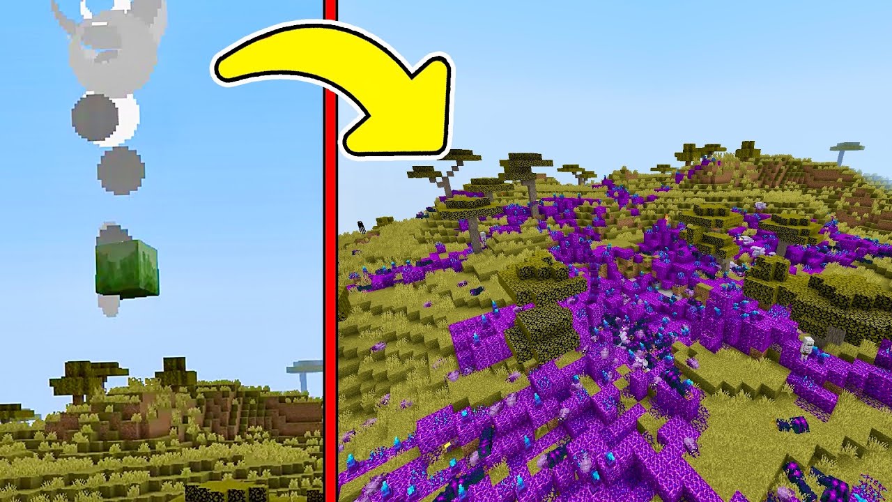 PARASITE METEOR INFECTS MY MINECRAFT WORLD - Infectum Mod Minecraft