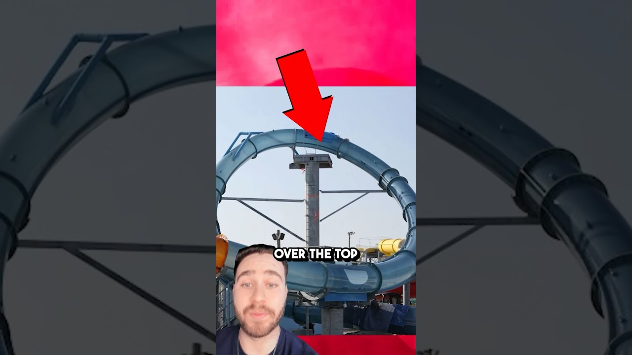 He Got Stuck Inside A Waterslide Loop!