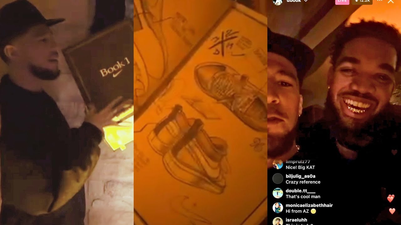 Devin Booker Live On Instagram Celebrating The Launch Of The Nike Book Chapter 1's