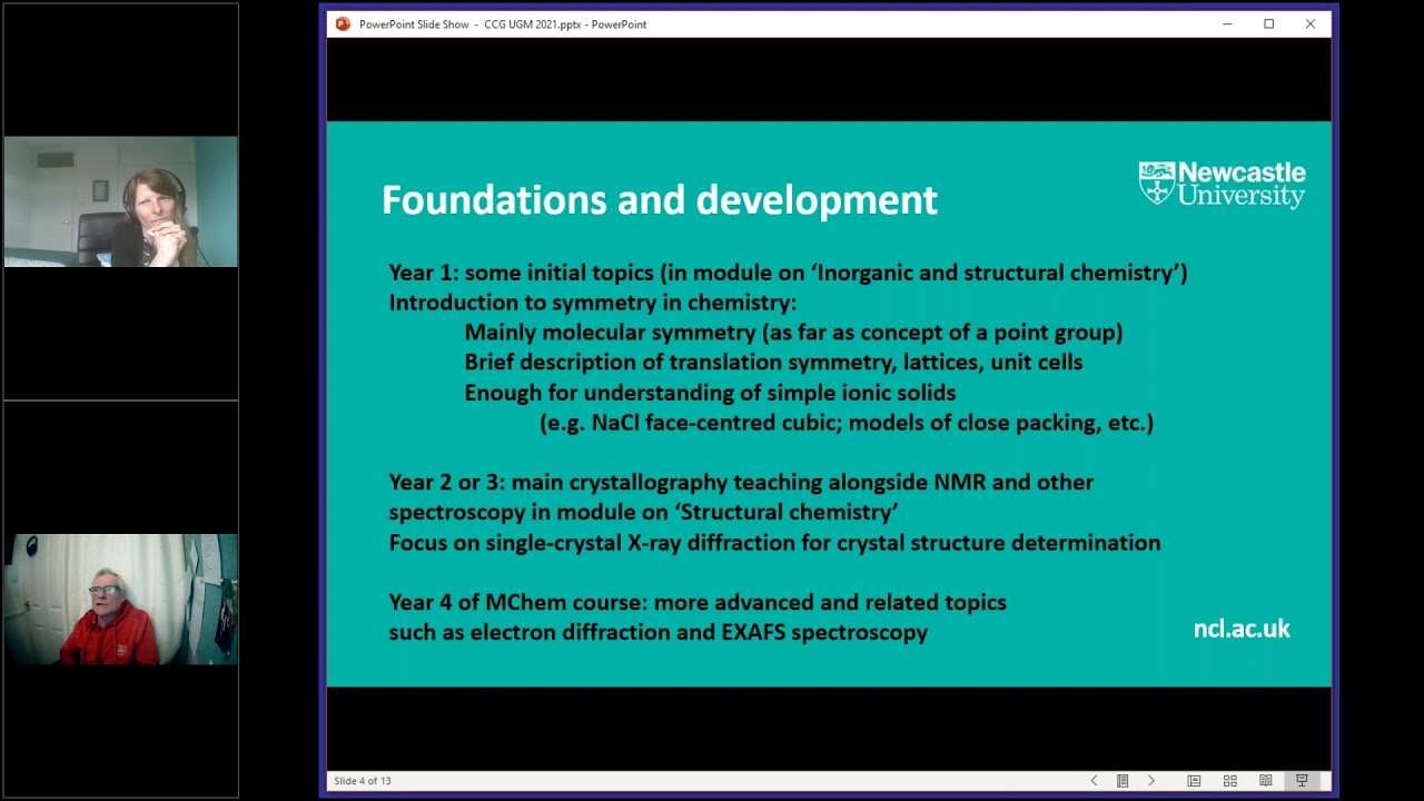 Bill Clegg - Teaching Crystallography to Chemistry Undergraduates and Postgraduates - CSD Educators