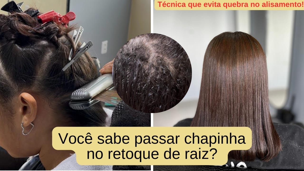 Retoque de Alisamento: como usar a chapinha na raiz SEM danificar o cabelo.