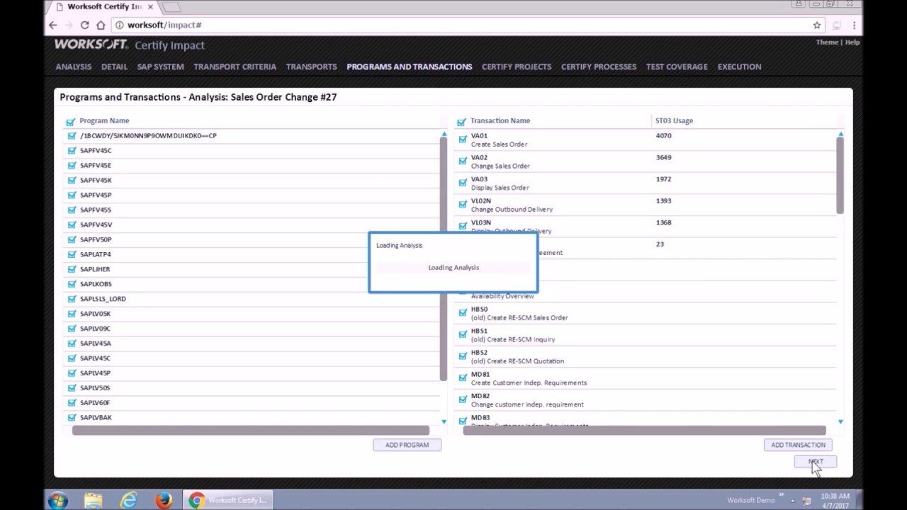 Risk-based testing for SAP Applications