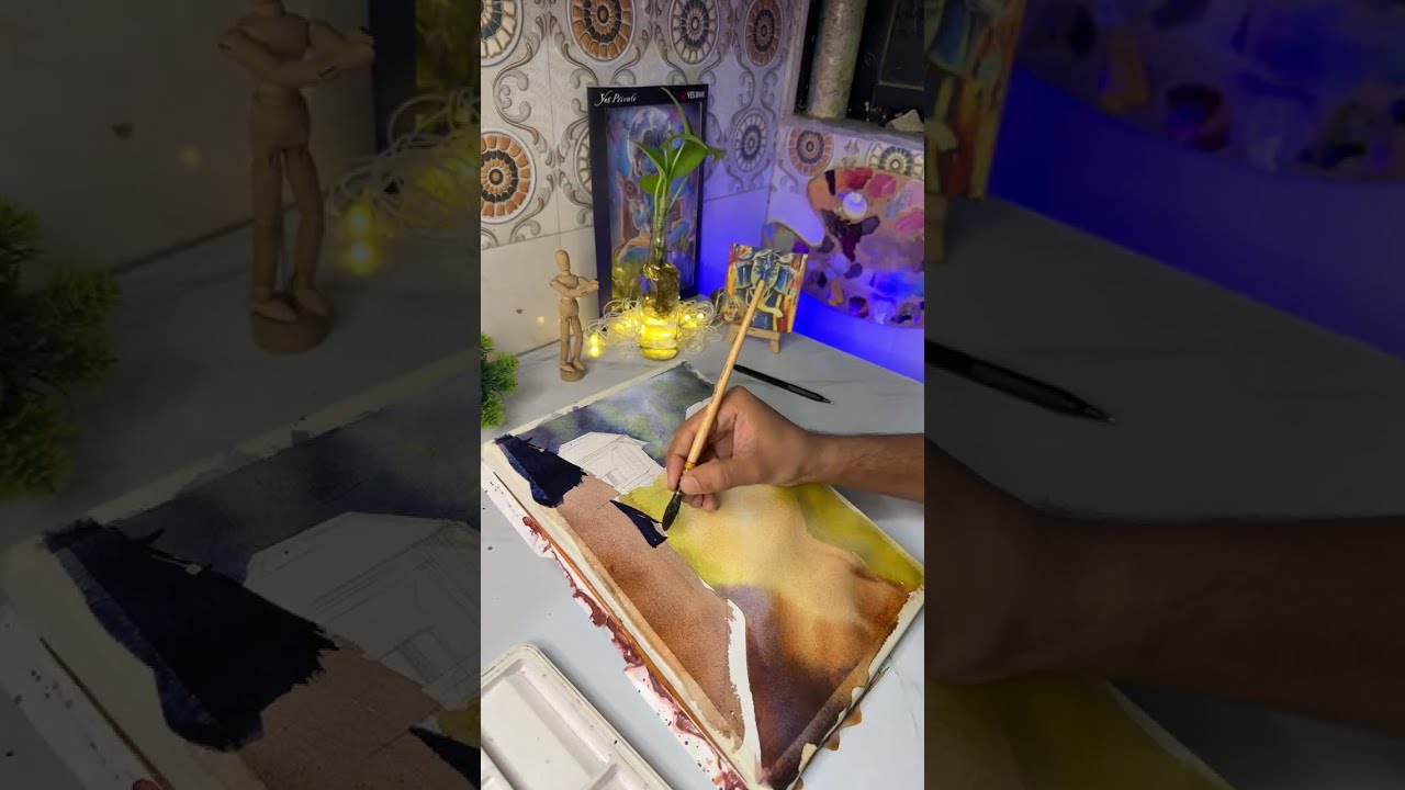 Real-Time Landscape Art LIVE | Relax & Watch 🎨 #shorts #landscape #art #live