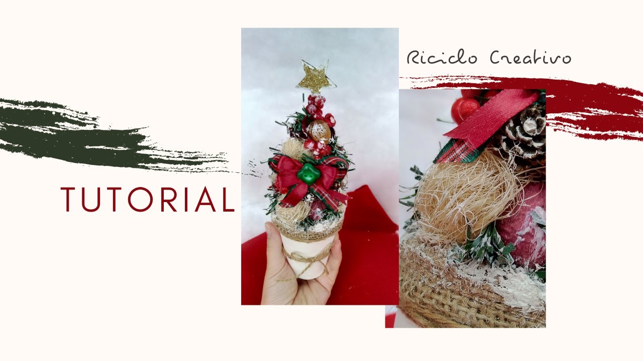 Alberello di natale con materiali di riciclo - DIY Christmas tree with recycled materials