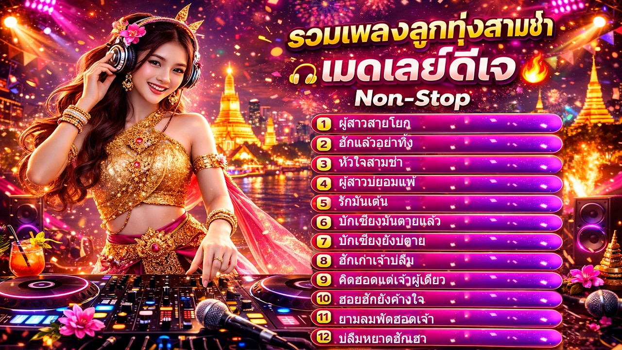 🔥 ลูกทุ่งสามช่า เมดเล่ย์ดีเจ Non-Stop 💃🎧 รวมเพลงแดนซ์มันส์ๆ ฟังยาวๆ ไม่มีสะดุด!