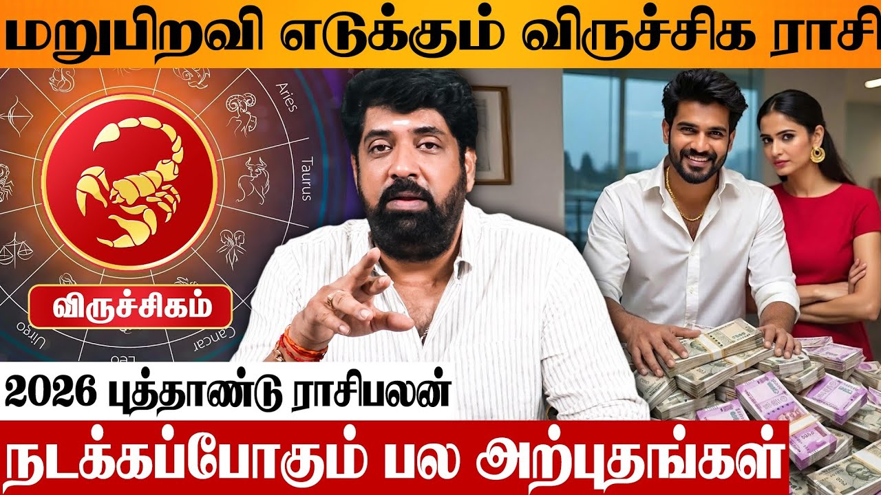 2026 விருச்சிக ராசிக்கு பணம் புரளும் 💸 Astrologer Subash Balakrishnan Viruchigam New Year Rasipalan