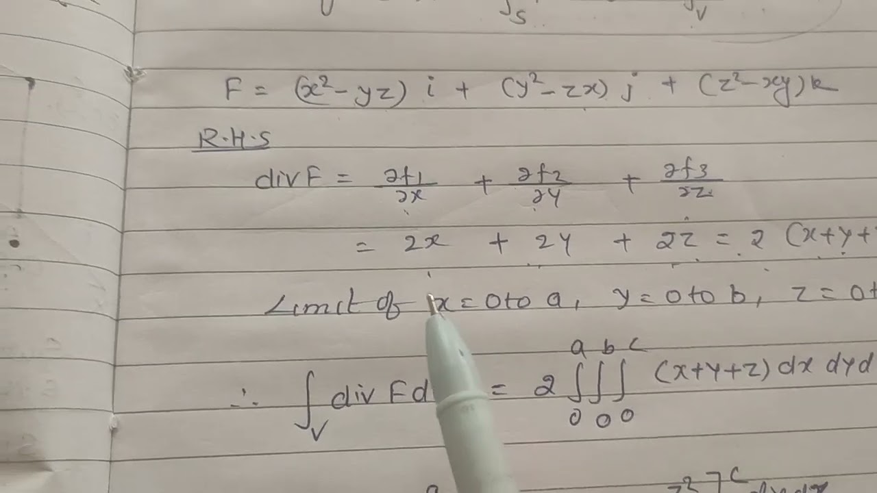 Gauss Divergence theorem 