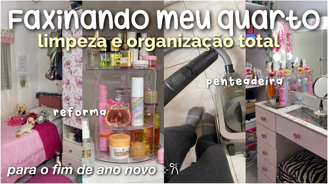 ROTINA: DIA DE FAXINA E REFORMA 🪣🫧| LIMPEZA e ORGANIZAÇÃO no meu quarto, tour pelo meu quarto 