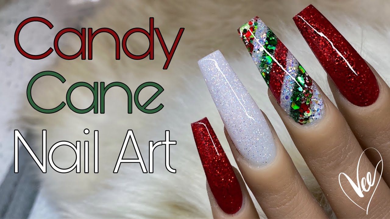 Beginner Nail Tutorial | Candy Cane Color Blocking | Christmas Nail Art