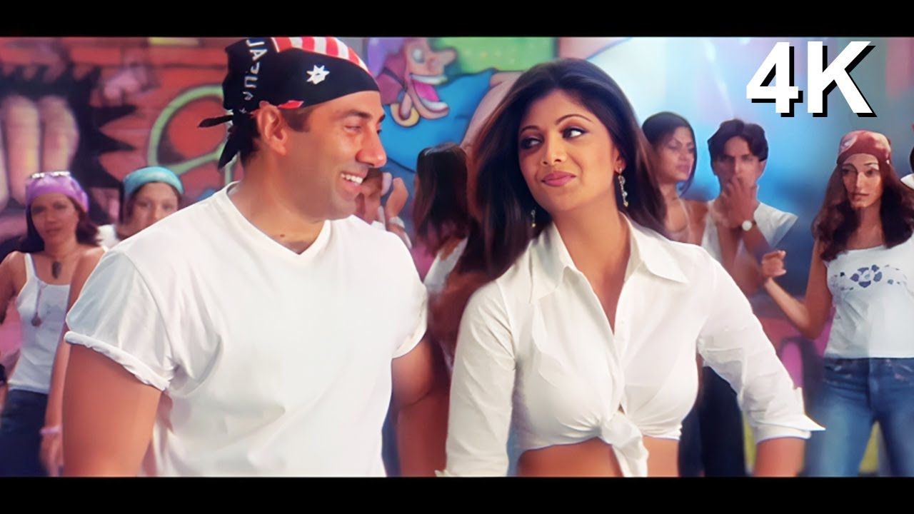 4K VIDEO Thaath Nawabi | Indian Movie Song | Sunny Deol & Shilpa |Alka Yagnik & Anand Raj Anand