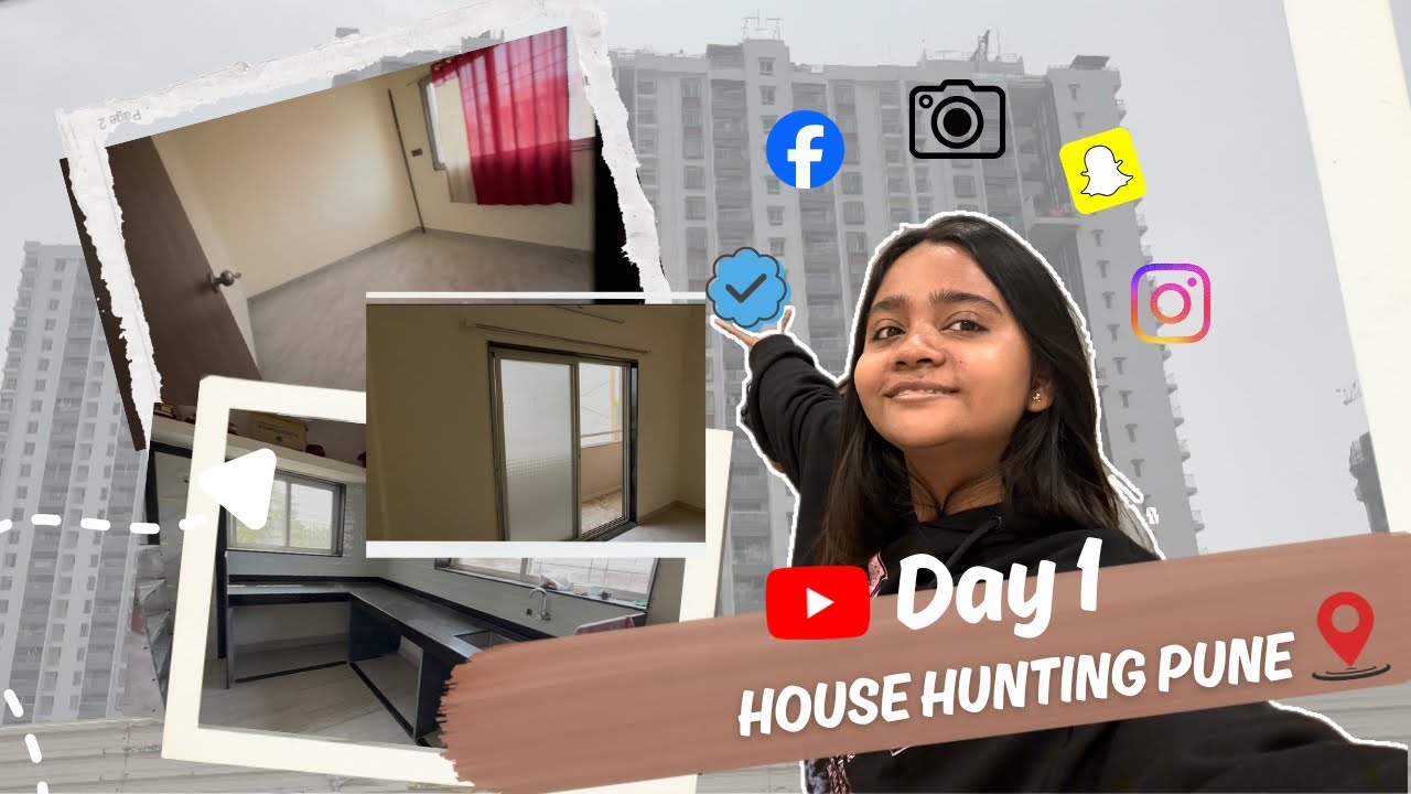 HOUSE HUNTING IN PUNE🏡📍Day 1 1BHK 2BHK (₹7000-9000) || Saw 5-6 properties