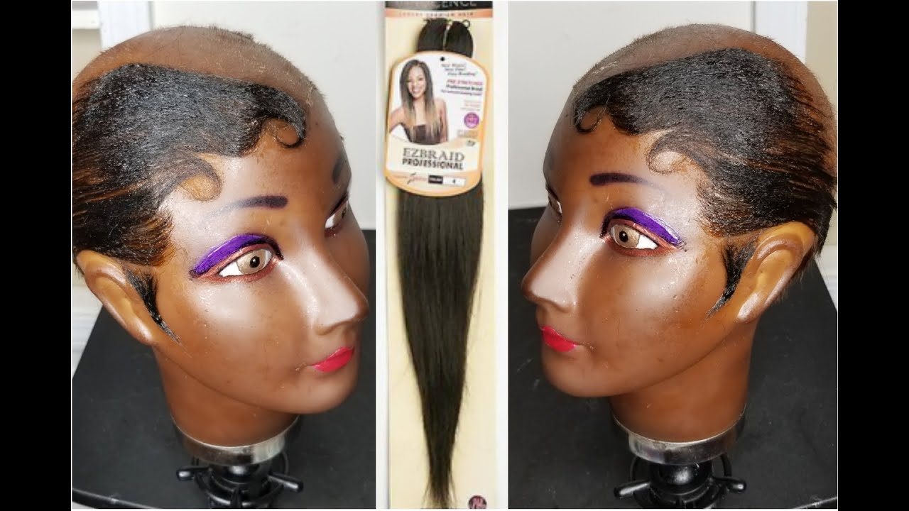 Get sleek edges at home using braiding hair|no glue!