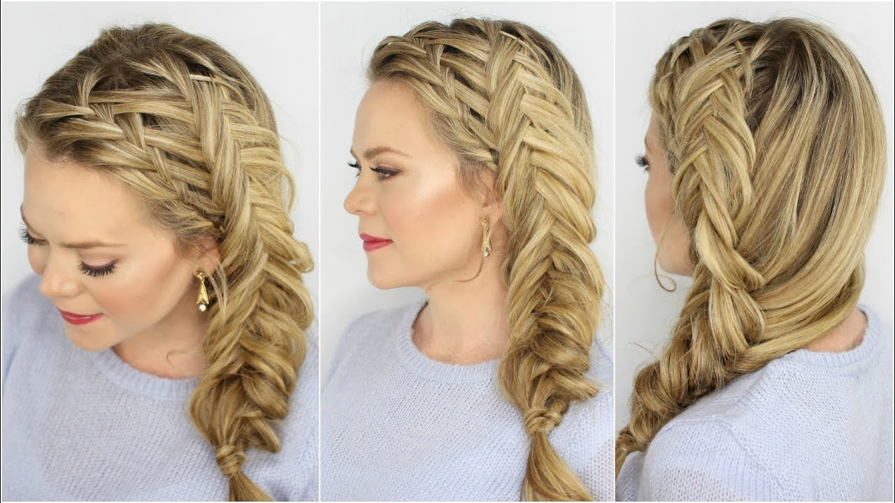 Waterfall and Inverted Fishtail Braid