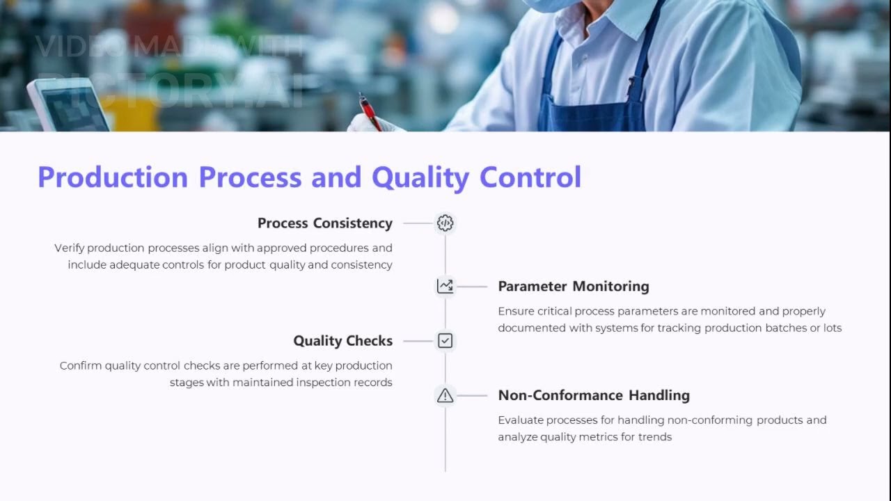 Manufacturing process audit checklist with eAuditor Audits & Inspections