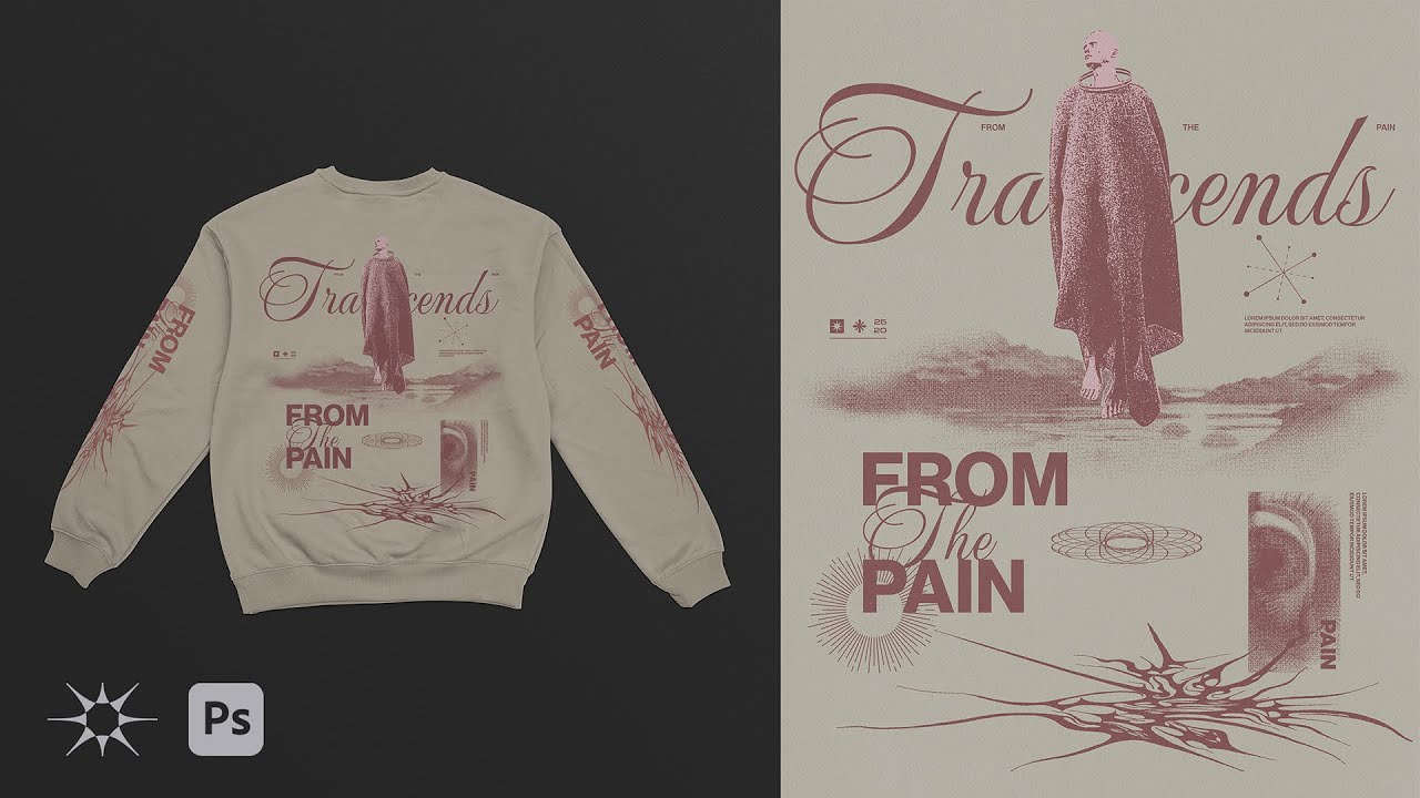 Diseño de ropa para una prenda CREWNECK | TUTORIAL PHOTOSHOP