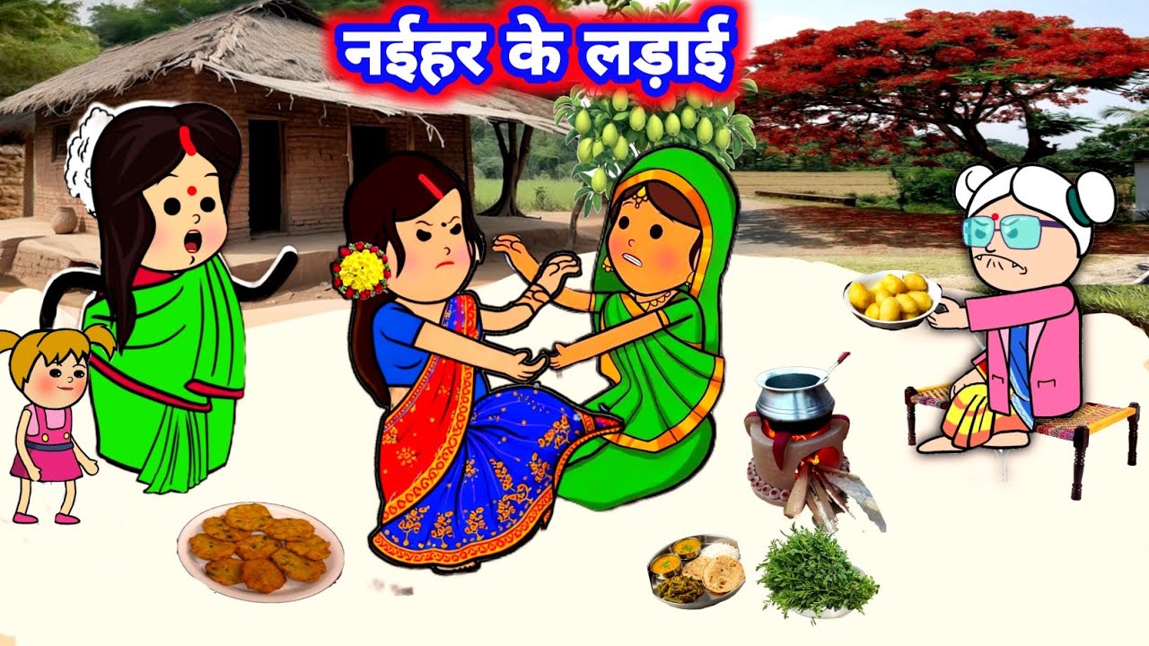 नईहर के लड़ाई सुलझावे पहुंची नंद पाए गई अच्छा जबाव 😁 मस्त अवधी कॉमेडी #जीजी_कार्टून 