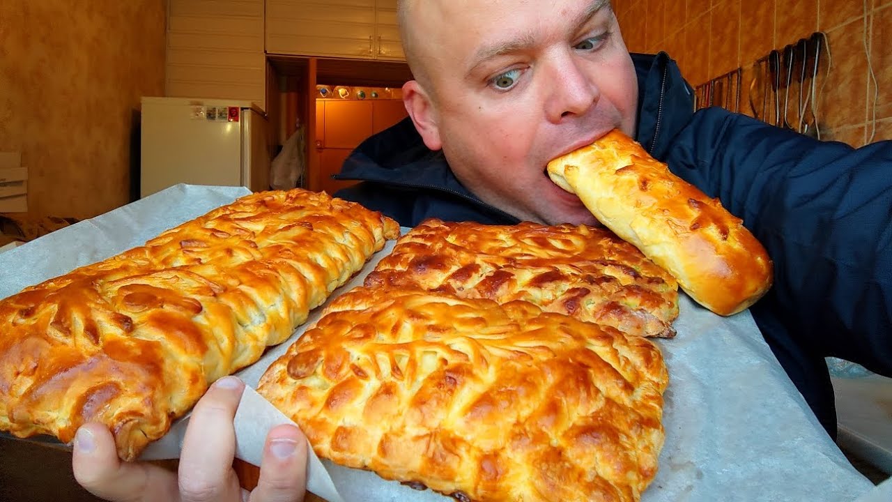 МУКБАНГ ПИРОГИ с разными начинками/ОБЖОР пироги