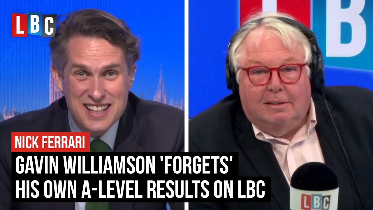 Gavin Williamson 'forgets' his A-Level results live on LBC | LBC