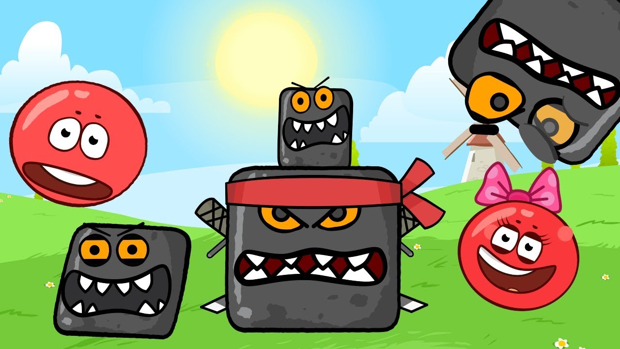 Red Ball 4 against the monsters Animation like a Cartoon ! New Update !