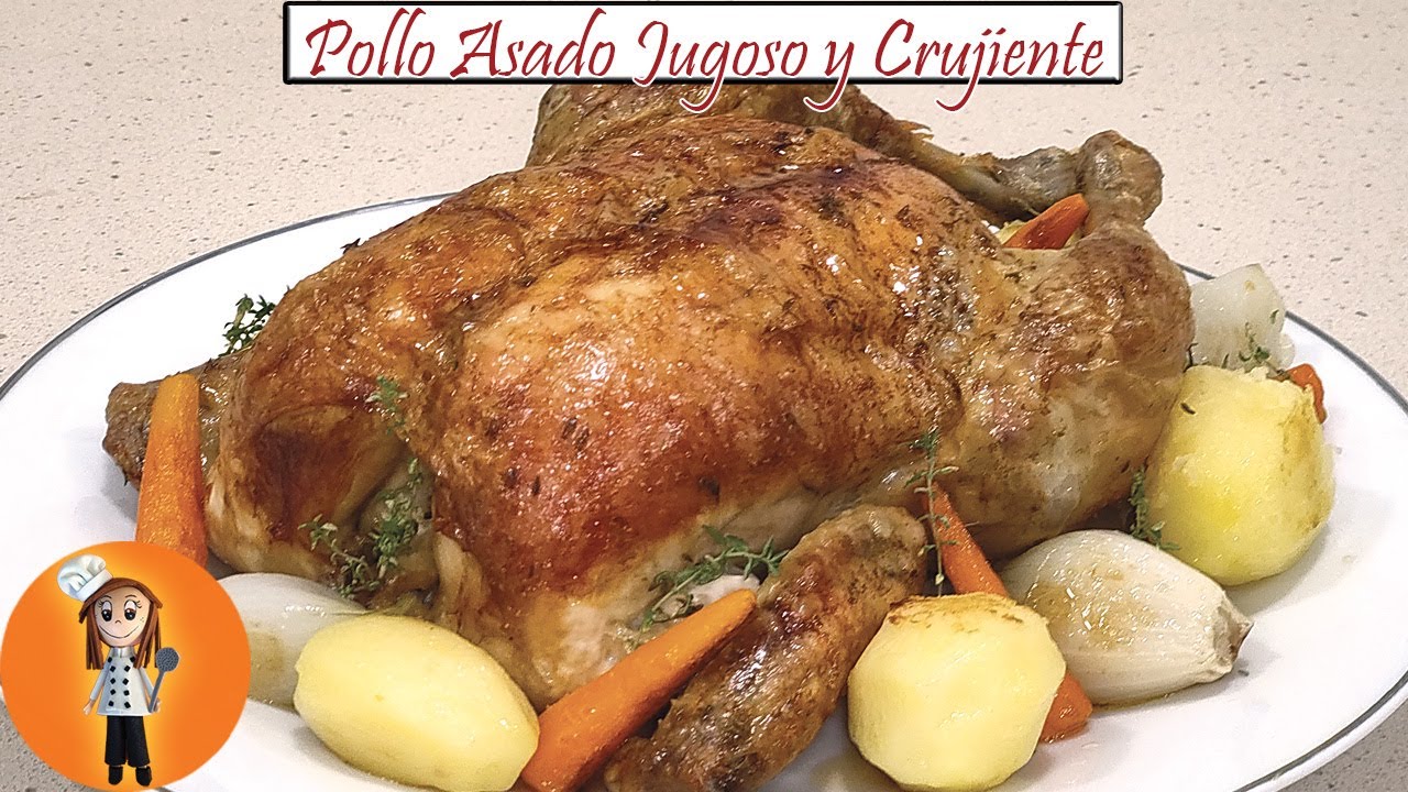 Pollo Asado Entero Jugoso y Crujiente | Receta de Cocina en Familia