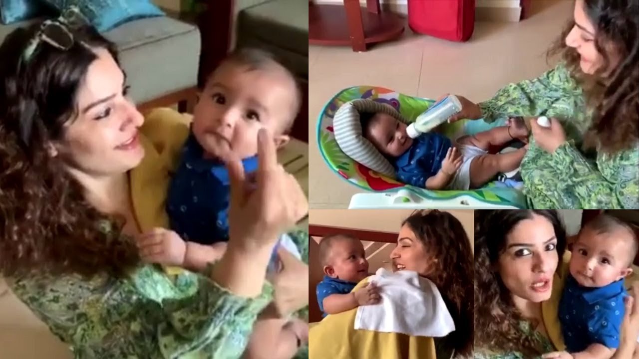Raveena Tandon Playing With Grandson Rudra Enjoying Family Time During Self Isolation