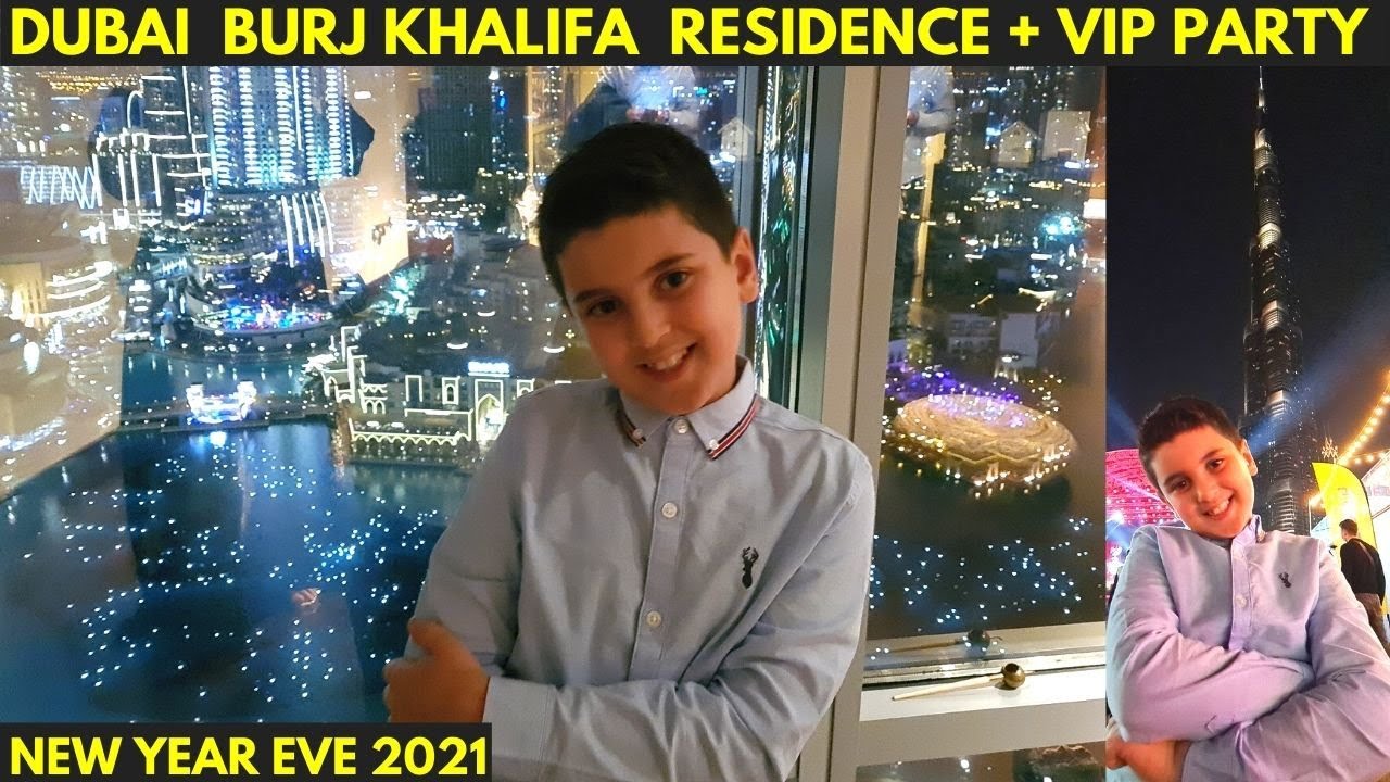 DUBAI Burj Khalifa RESIDENCE New Year's Eve FIREWORK DISPLAY + VIP PARTY 2021
