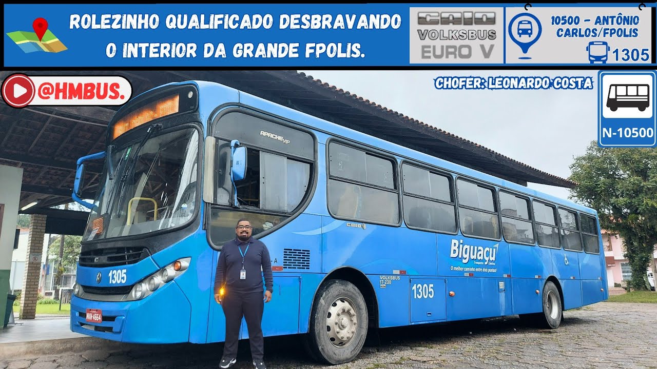 Linha 10500 | Antônio Carlos/Florianópolis sentido Ticen no Volkswagen 17.230 OD Euro V.