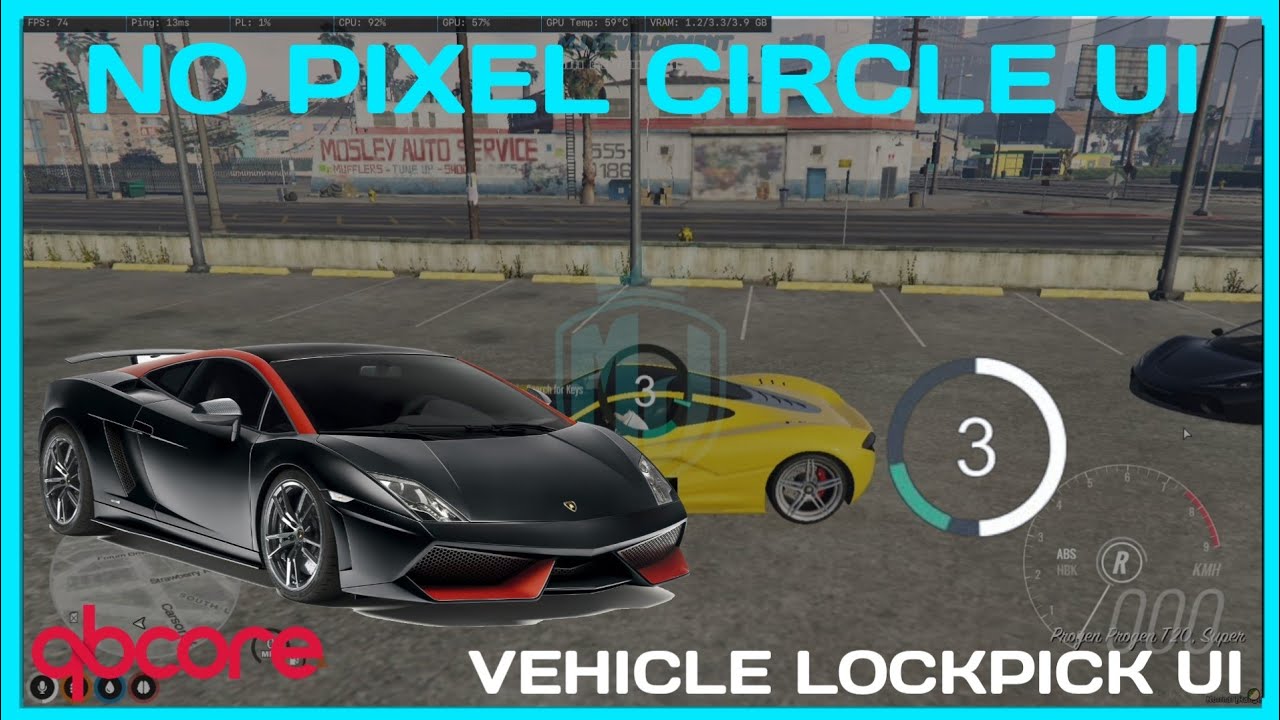 HOW TO CHANGE NORMAL LOCKPICK UI TO NO PIXEL LIKE CIRCLE UI MINIGAME | FOR VEHICLES | MJ DEVELOPMENT