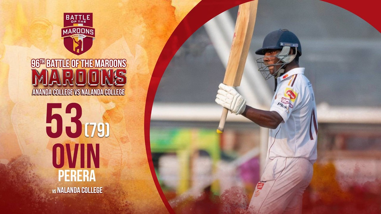 Ovin Perera&nbsp;53 (79) vs Nalanda - 96th Battle of the Maroons