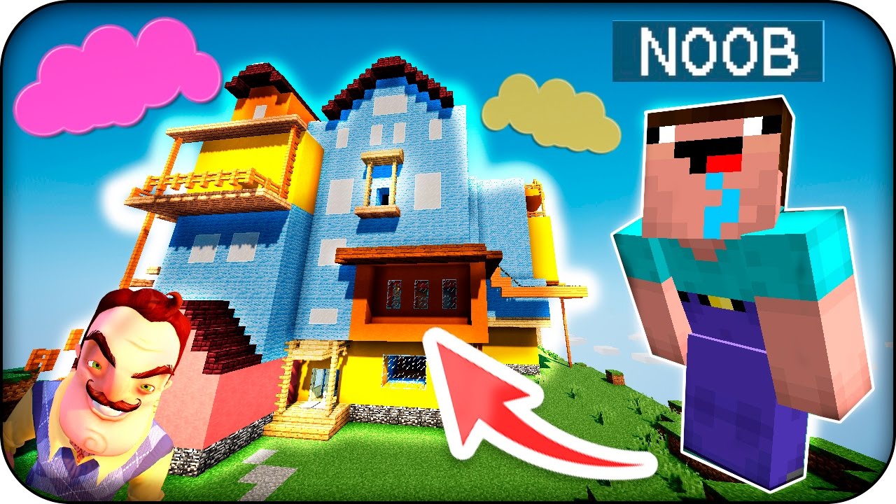 NOOB VS CREEPYPASTA HELLO NEIGHBOR ALPHA 4 😯 MINECRAFT TROLL + ROLEPLAY | LAS AVENTURAS DEL NOOB