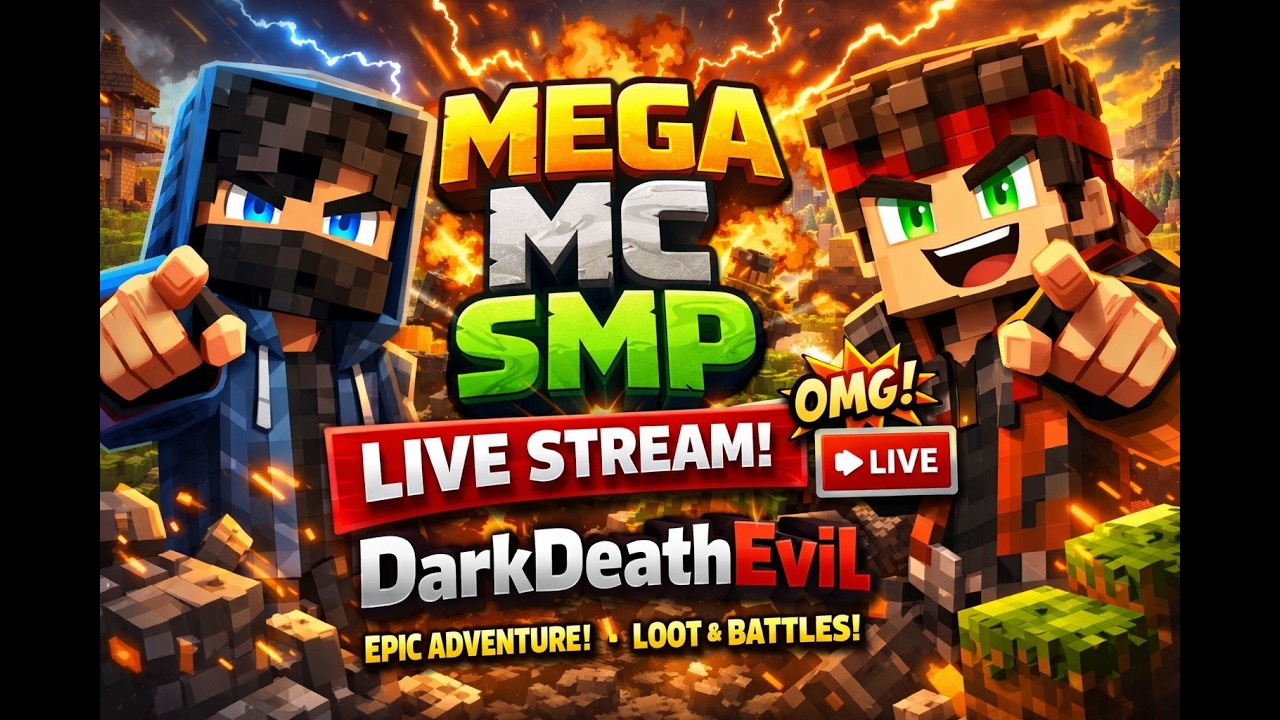 Minecraft LIVE 🔴 NEW MEGA SMP SERVER START! 😱 Help mE for survive !