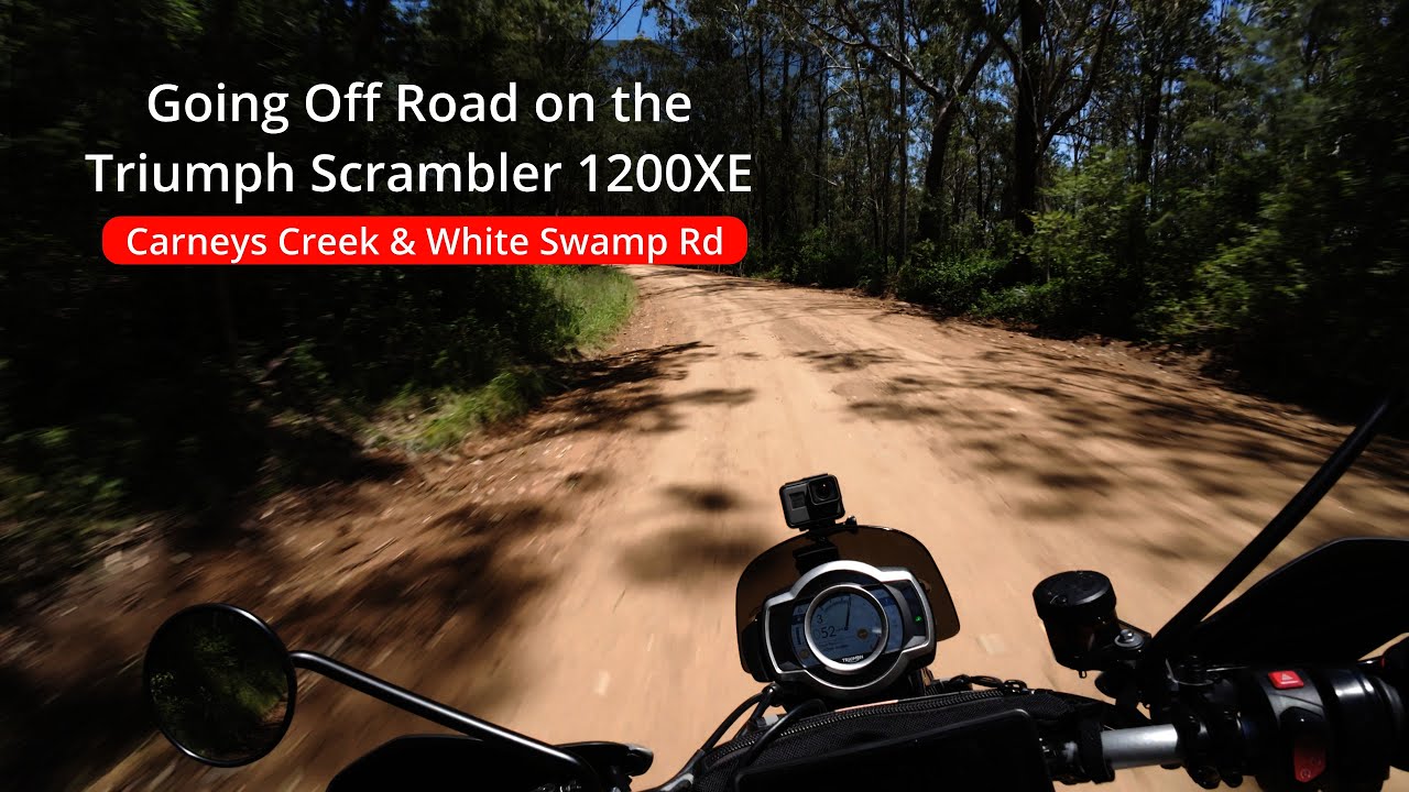 Off Road Triumph Scrambler 1200XE Exhaust Sound | Carneys Creek Road White Swamp Road